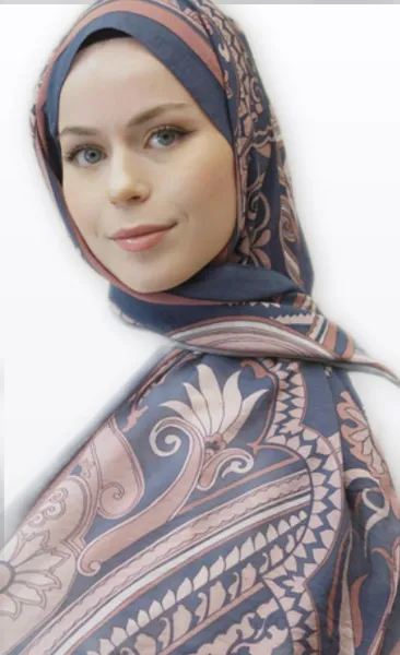 Etnik Desenli Şal — Pudra