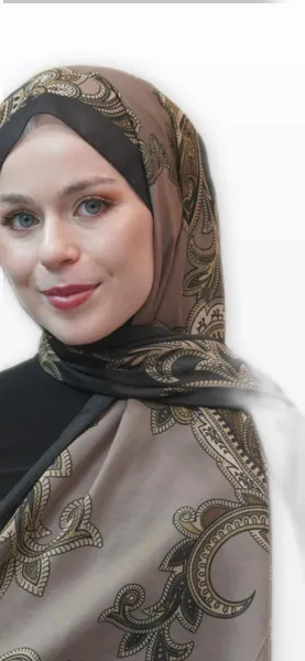 Desenli Eşarp — Vizon